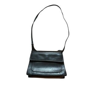Fossil Black Leather Mini Crossbody‎ Bag. 8x6.5. Classic. Elegant. Old Money.